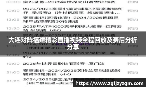 大连对阵福建精彩直播视频全程回放及赛后分析分享